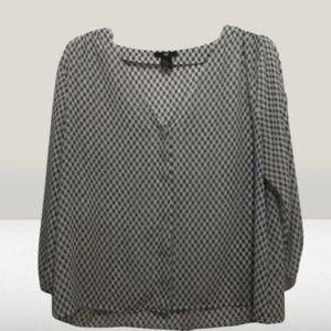 H&M‎ Print Long sleeve Blouse size 14